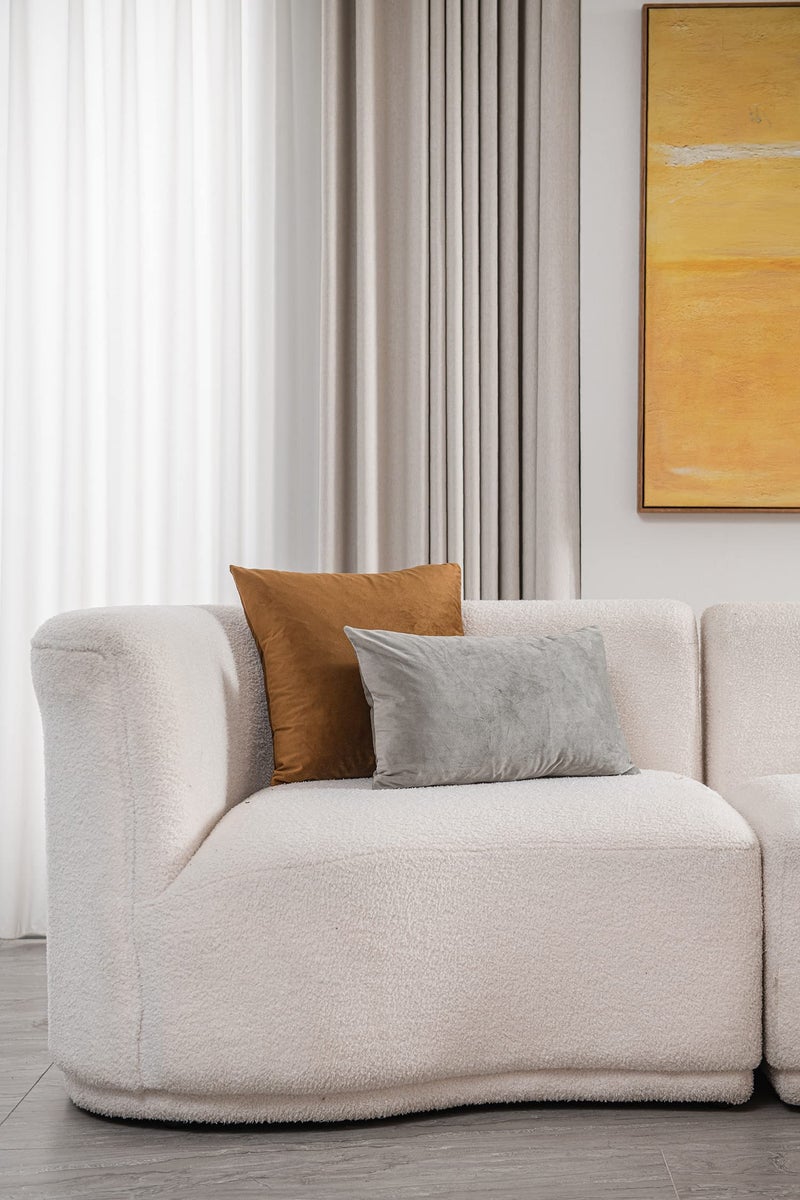 DEZENE Decorative Pillow Cases 12x20 Light-Grey: 2 Pack Cozy Soft Velvet Rectangular Throw Pillow Covers for Farmhouse Home Decor - Image 3